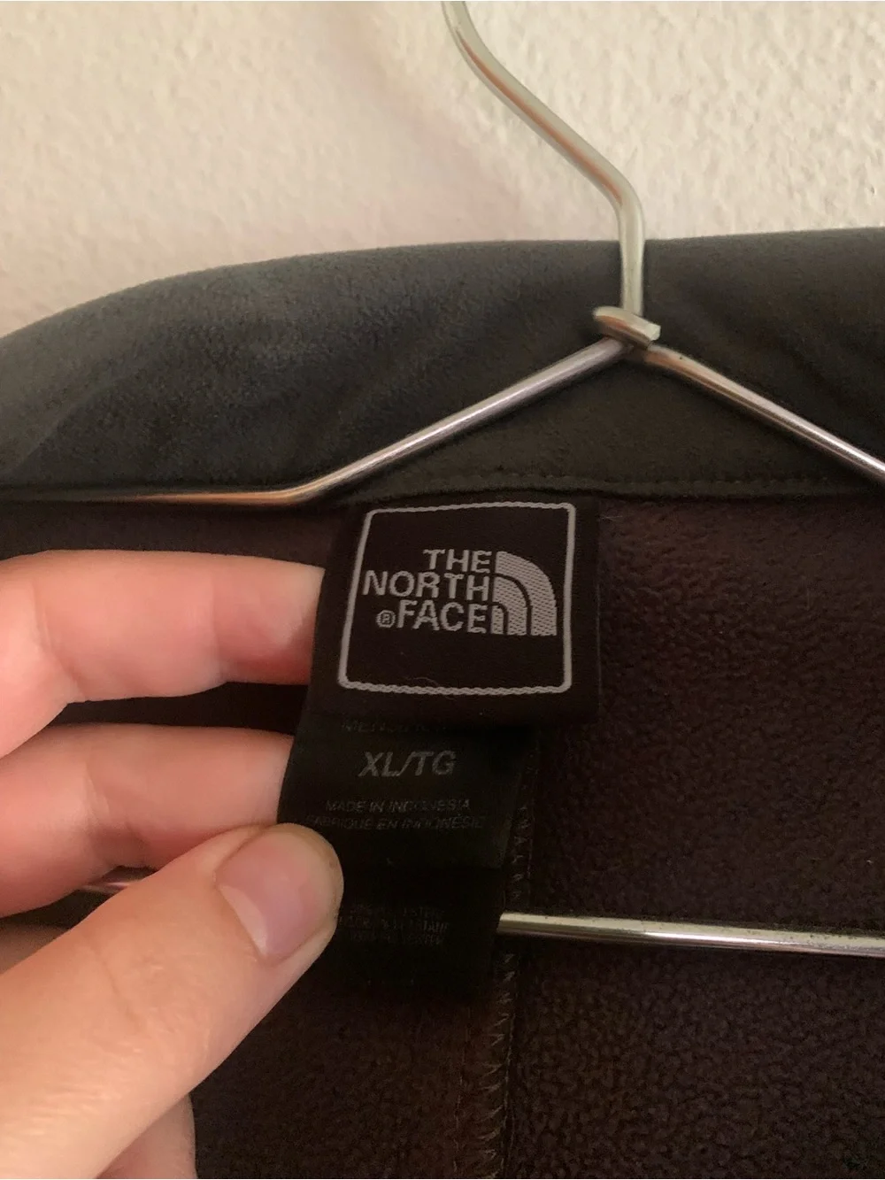 The North Face Olive Softshell Vest with Gray Trim